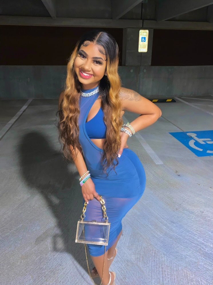 3 Piece Dress/ Set (Blue) Steam Fashions 3 Piece Dress/ Set (Blue) Steam Fashions