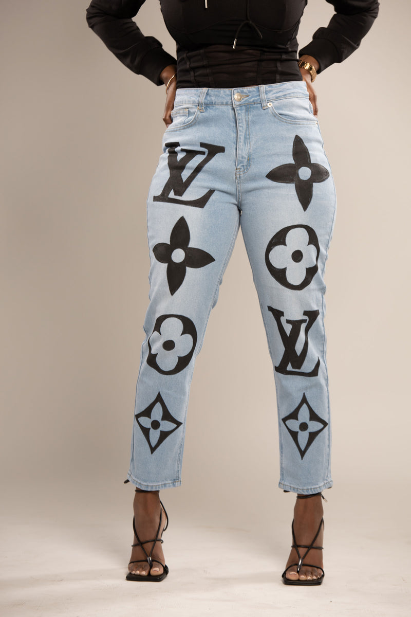 Custom Louis Vuitton Jeans  Custom jeans diy, Custom jeans, Denim